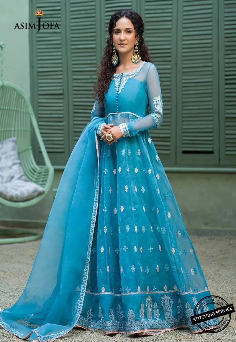 AJFC-43 | Asim Jofa Jashn Collection 2021 | Unstitched Organza Suit