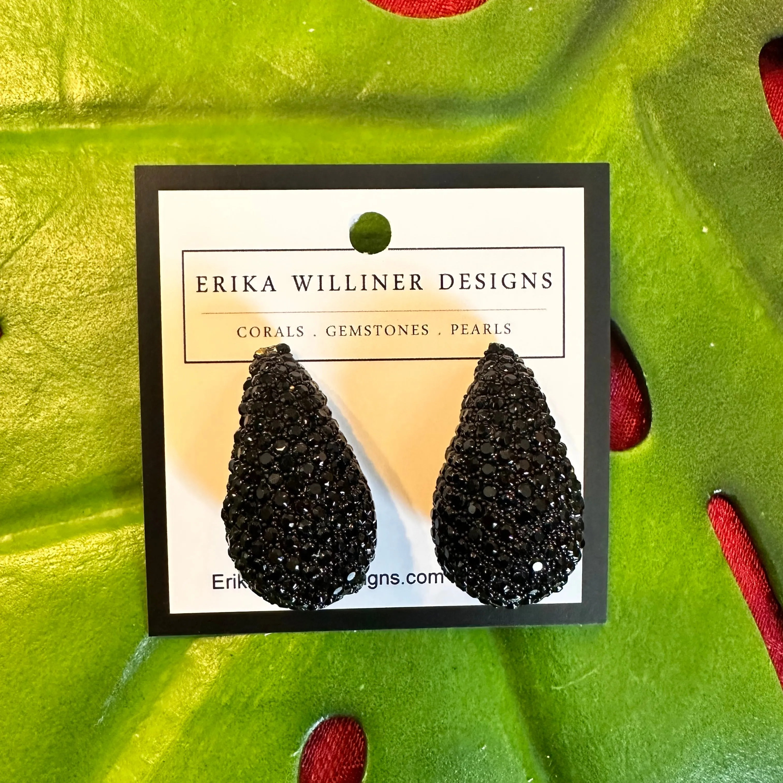 B Earrings Pave Embellished 230-21 | Erika Williner Designs