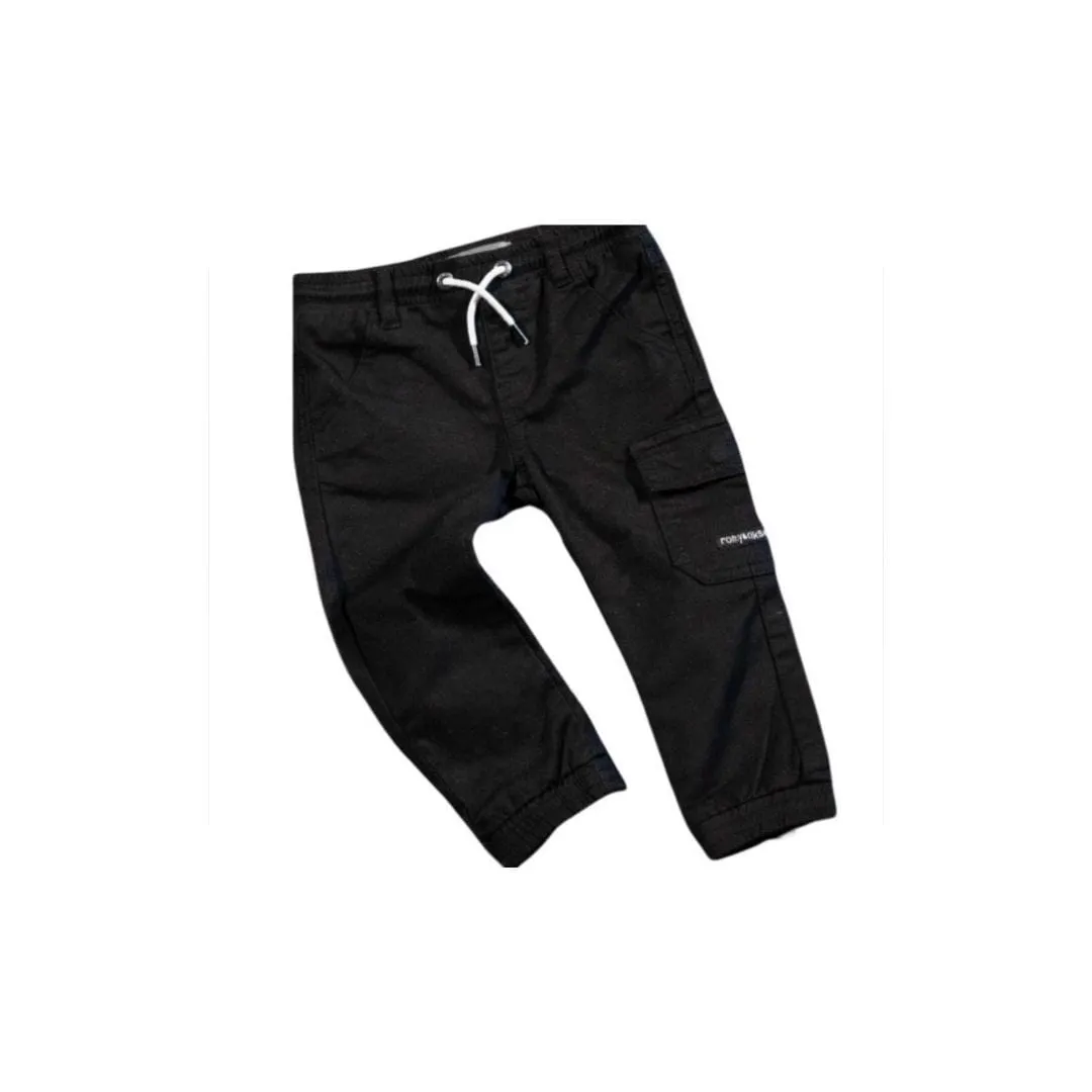 Black Cargo Pocket Pants