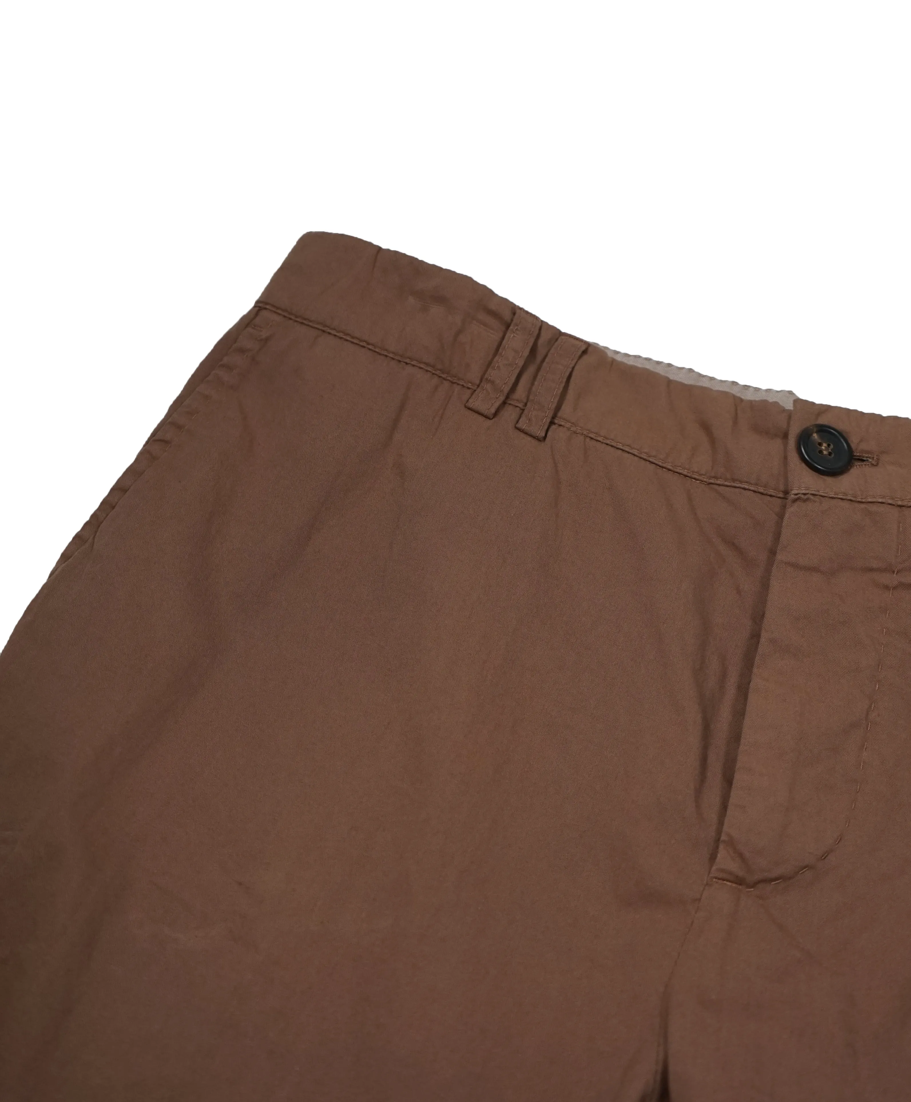 BRUNELLO CUCINELLI - 5-Pocket Chino Cotton Coco Brown Pants - 35W