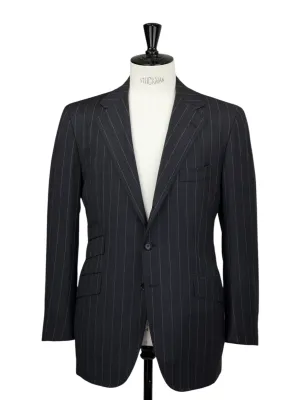 Cesare Attolini Dark Grey Super 160's & Cashmere Pinstripe Winter Suit