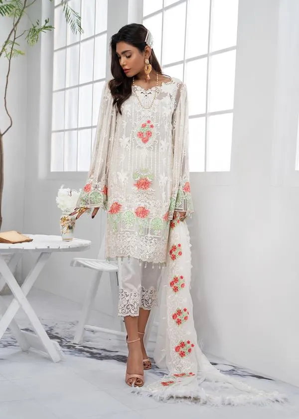 Elegant Embroidered Chiffon Fabric Pakistan Latest Collection # CA137