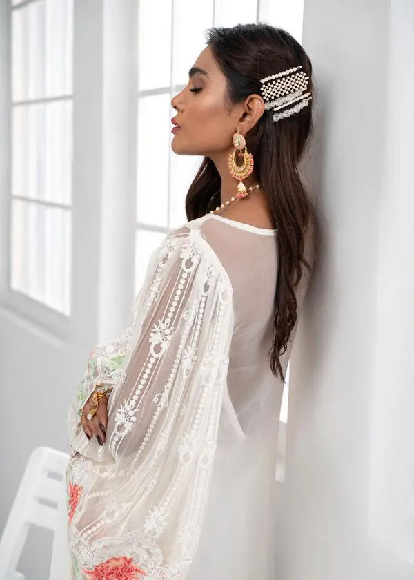 Elegant Embroidered Chiffon Fabric Pakistan Latest Collection # CA137