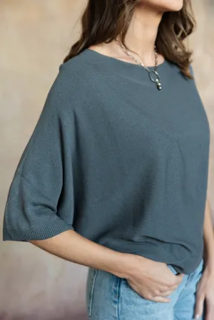Estelle Knit Top (Dark Grey)