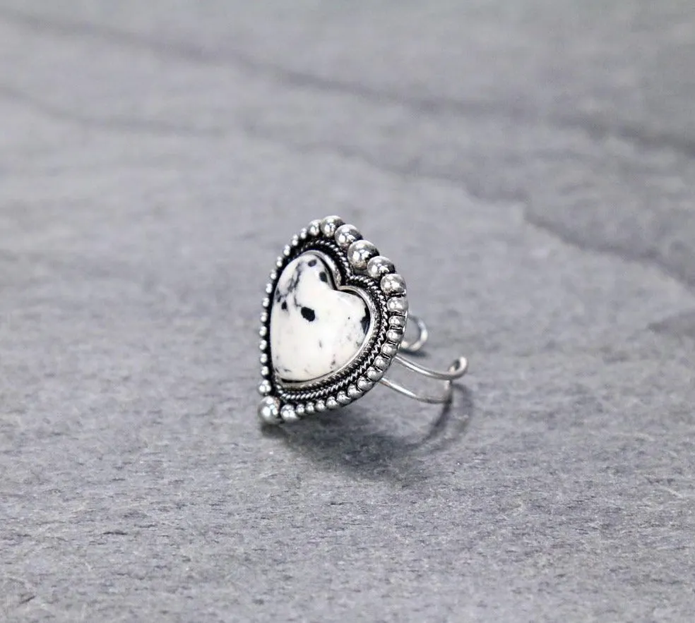 Fashion Stone Heart Ring