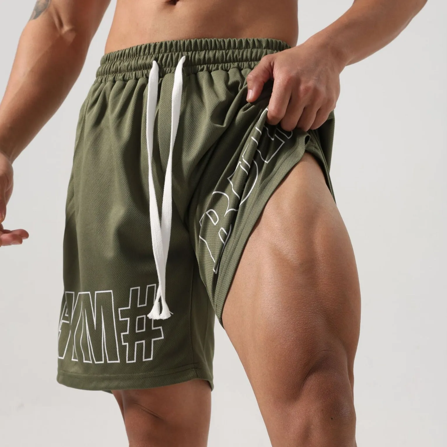 Fitness Breathable Ice Silk Shorts Men