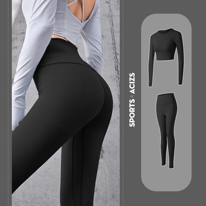 High Waist Bottoming Fitness Sports Womens Tights