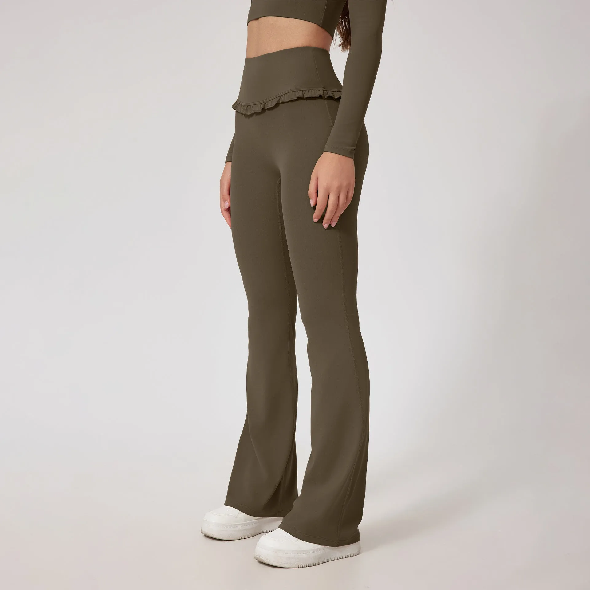 High Waist Hip Lift Lace Nude Feel Yoga Pants Running Fitness