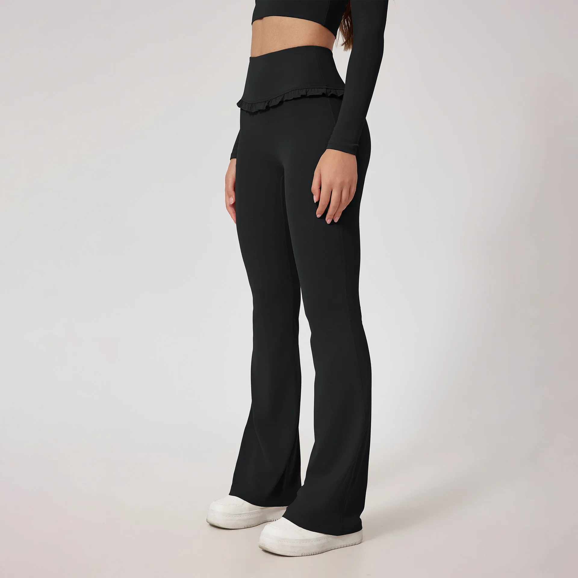 High Waist Hip Lift Lace Nude Feel Yoga Pants Running Fitness
