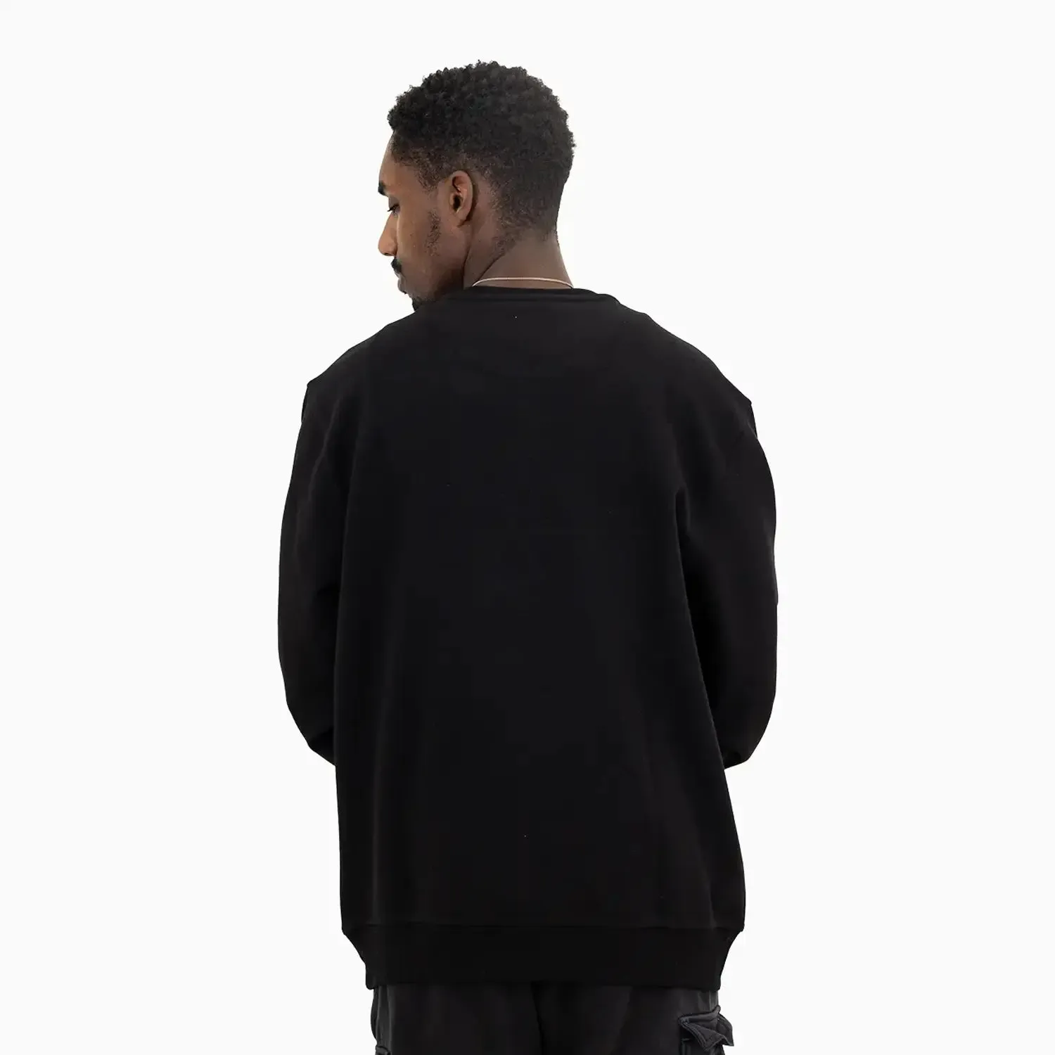 Men's Chenille Patch Crew Neck Sweatshirt