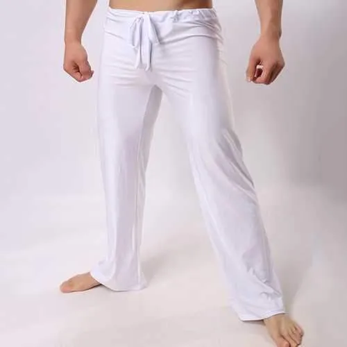 Mens Loose Solid Thin Yoga Pants Lounge Pants