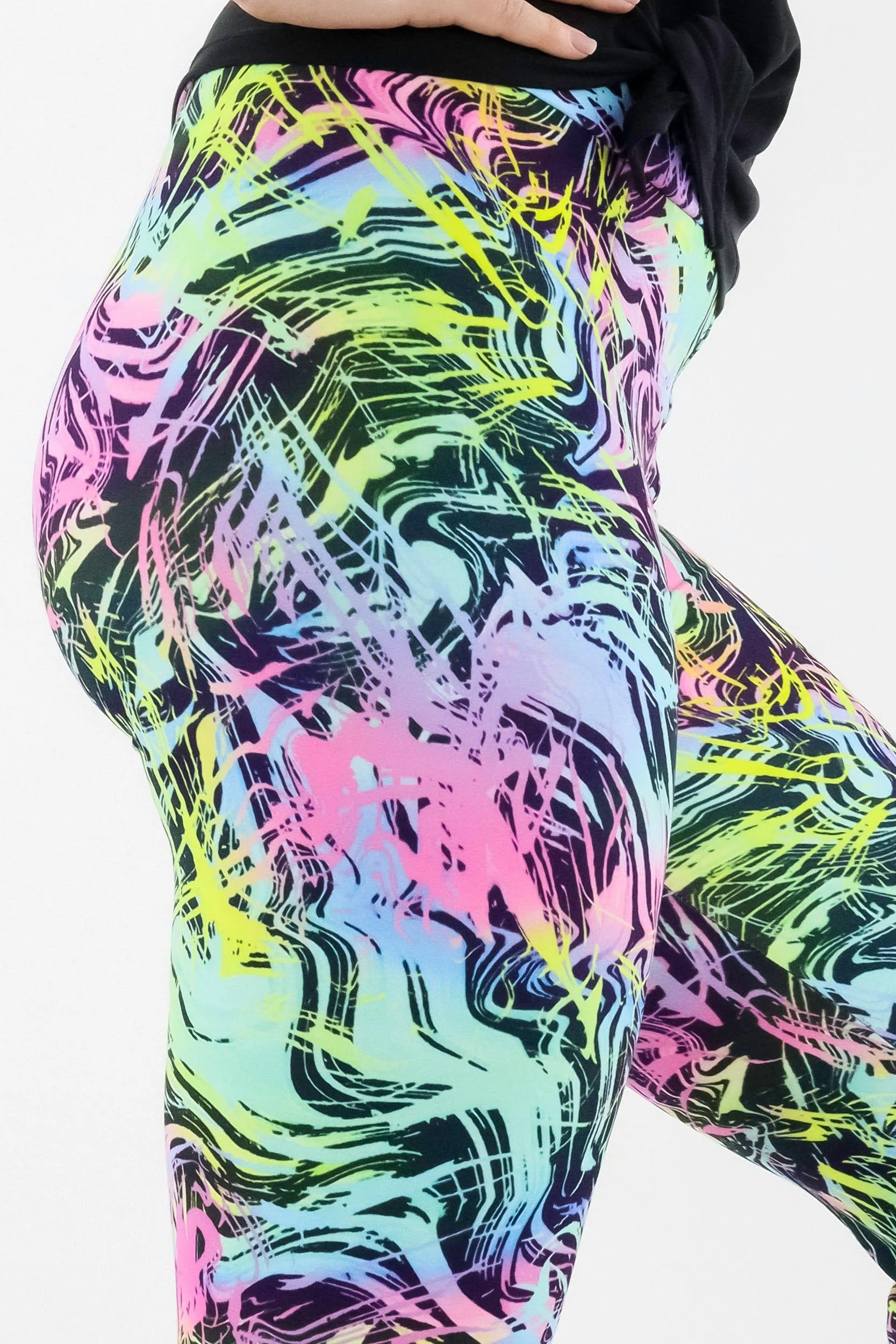 Neon Surge - Casual - Capri Leggings