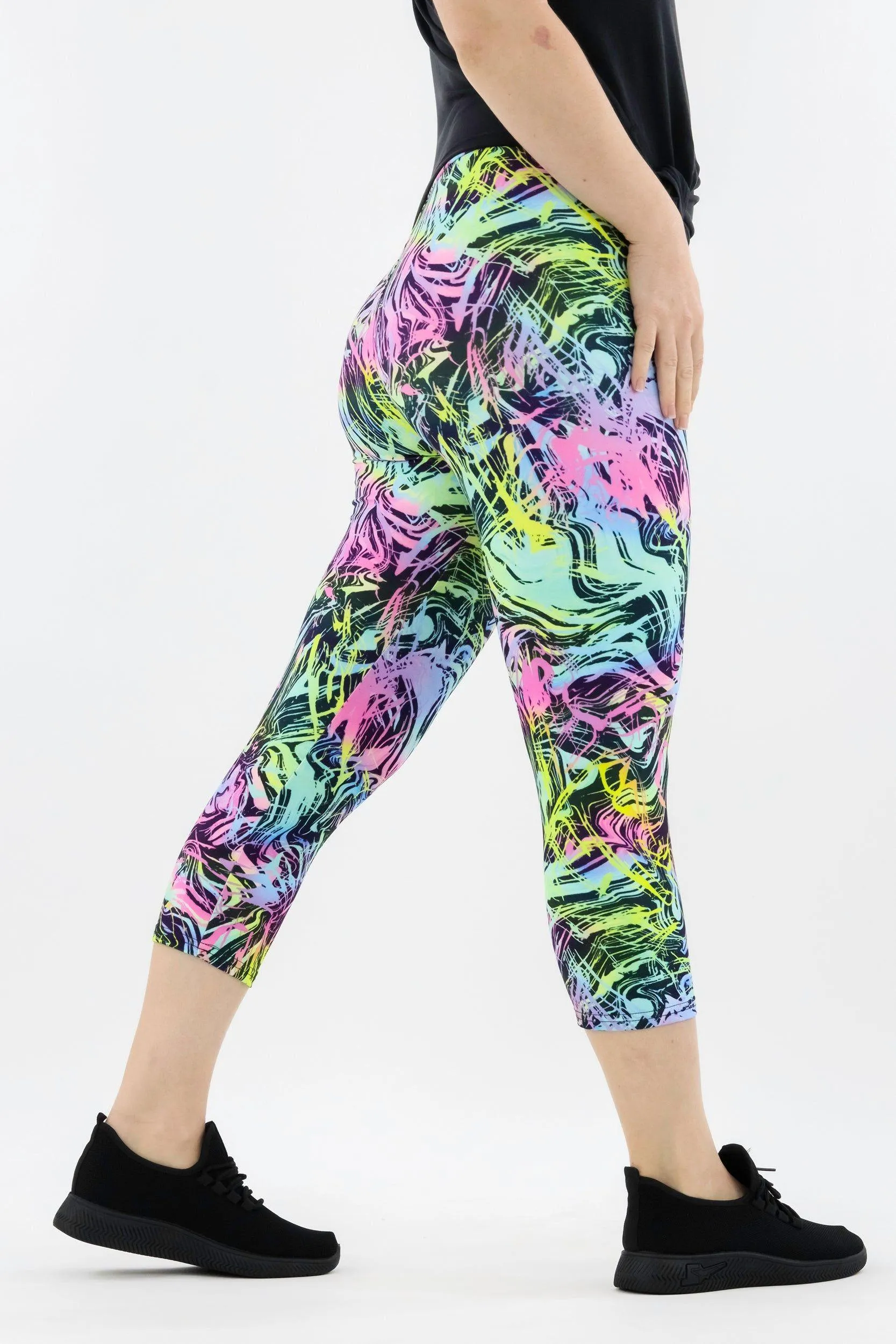 Neon Surge - Casual - Capri Leggings