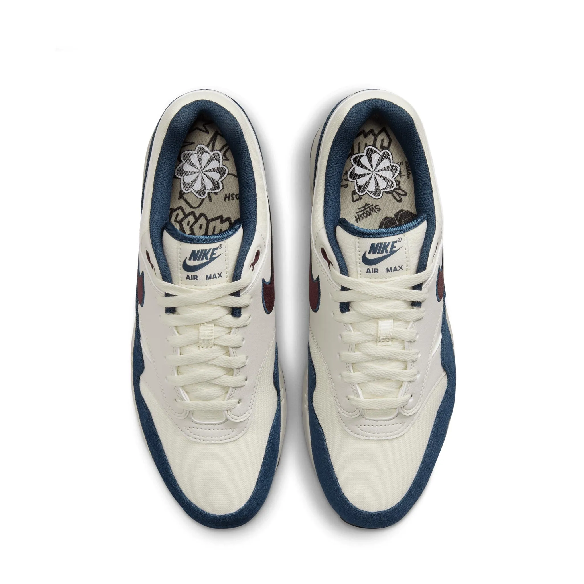 Nike Air Max 1 Coconut Milk/Burgundy Crush-Armory Navy FN6952-103