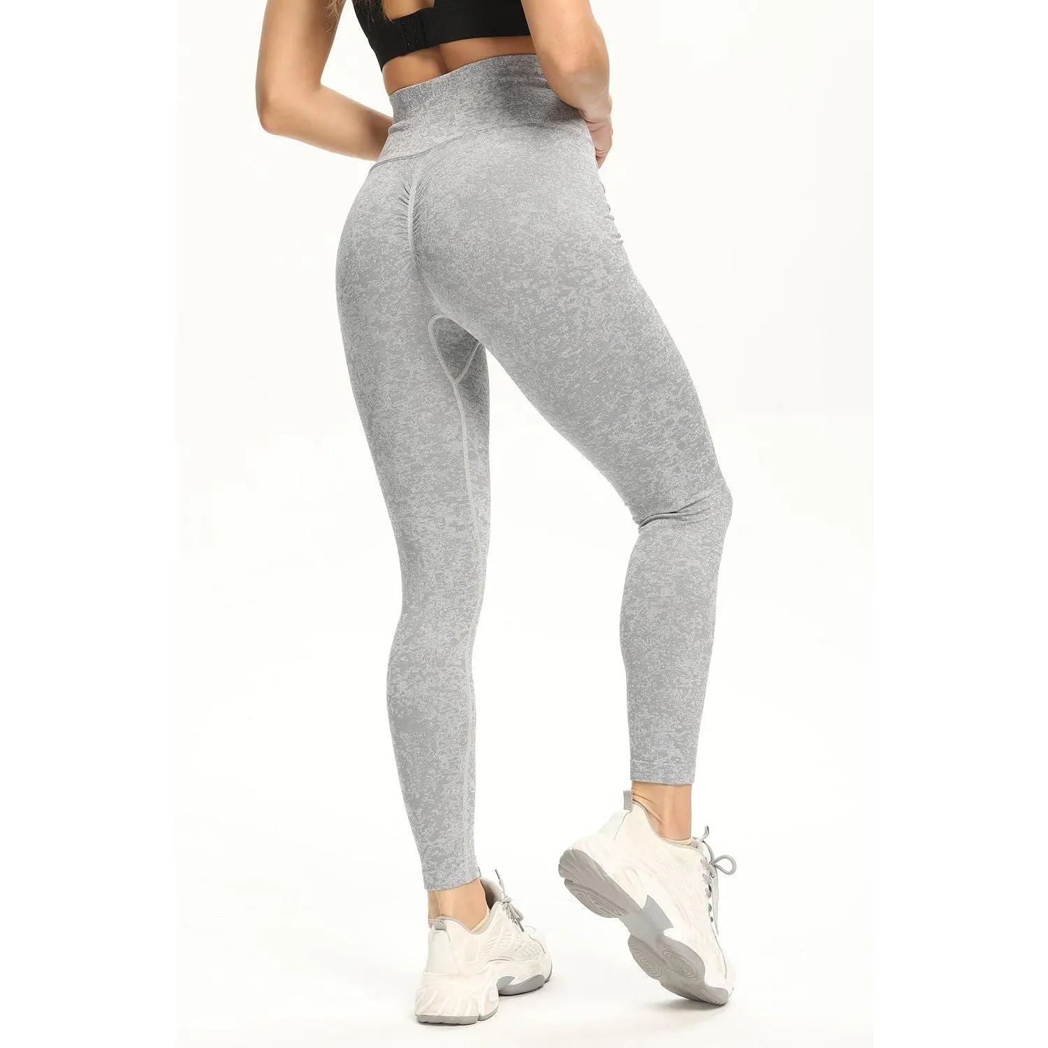 Nylon Knitted Moisture Wicking Sports Fitness Slim Leggings Women's Yoga Pants