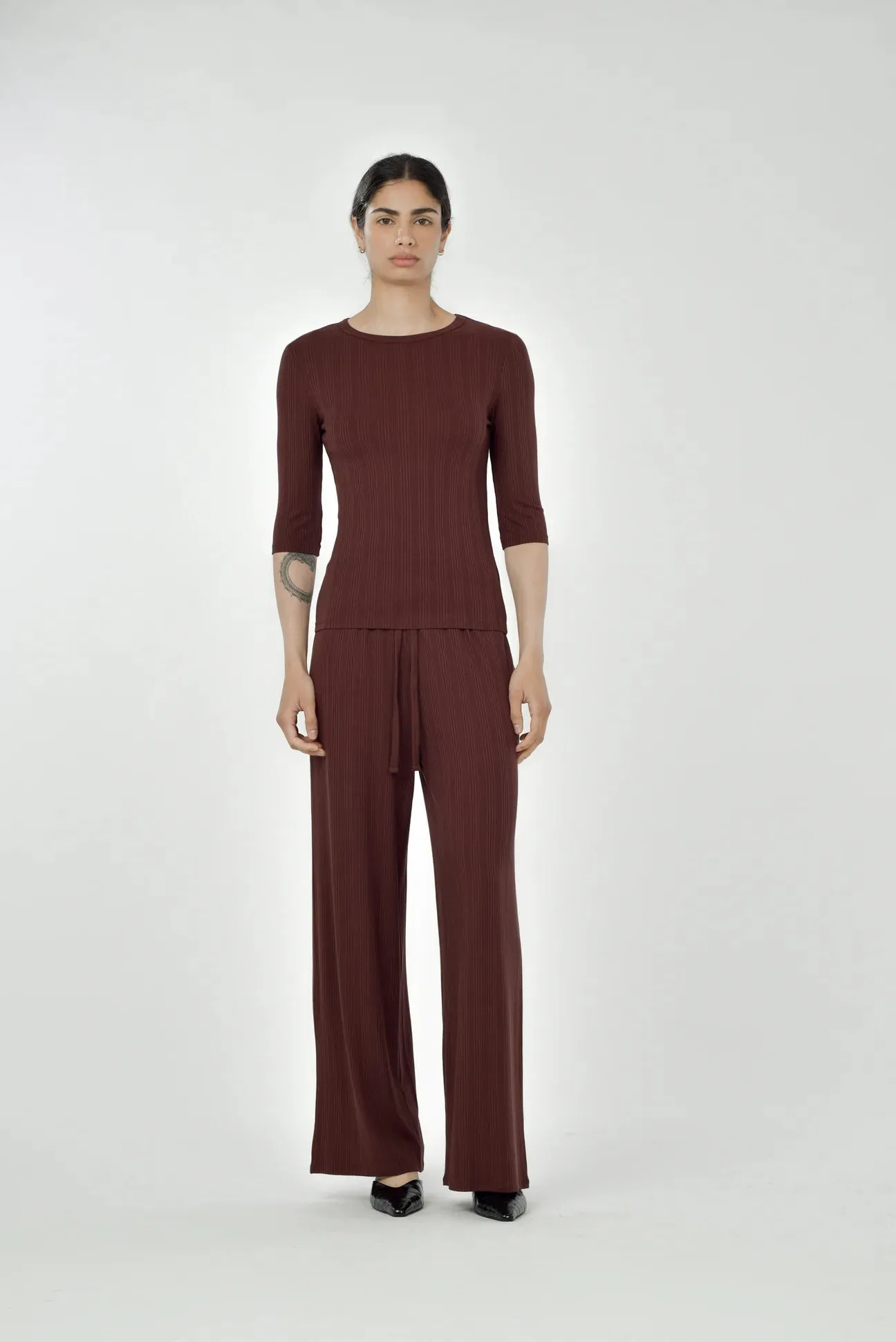 Paper Label - Hailey Crew Neck Tee (Truffle)