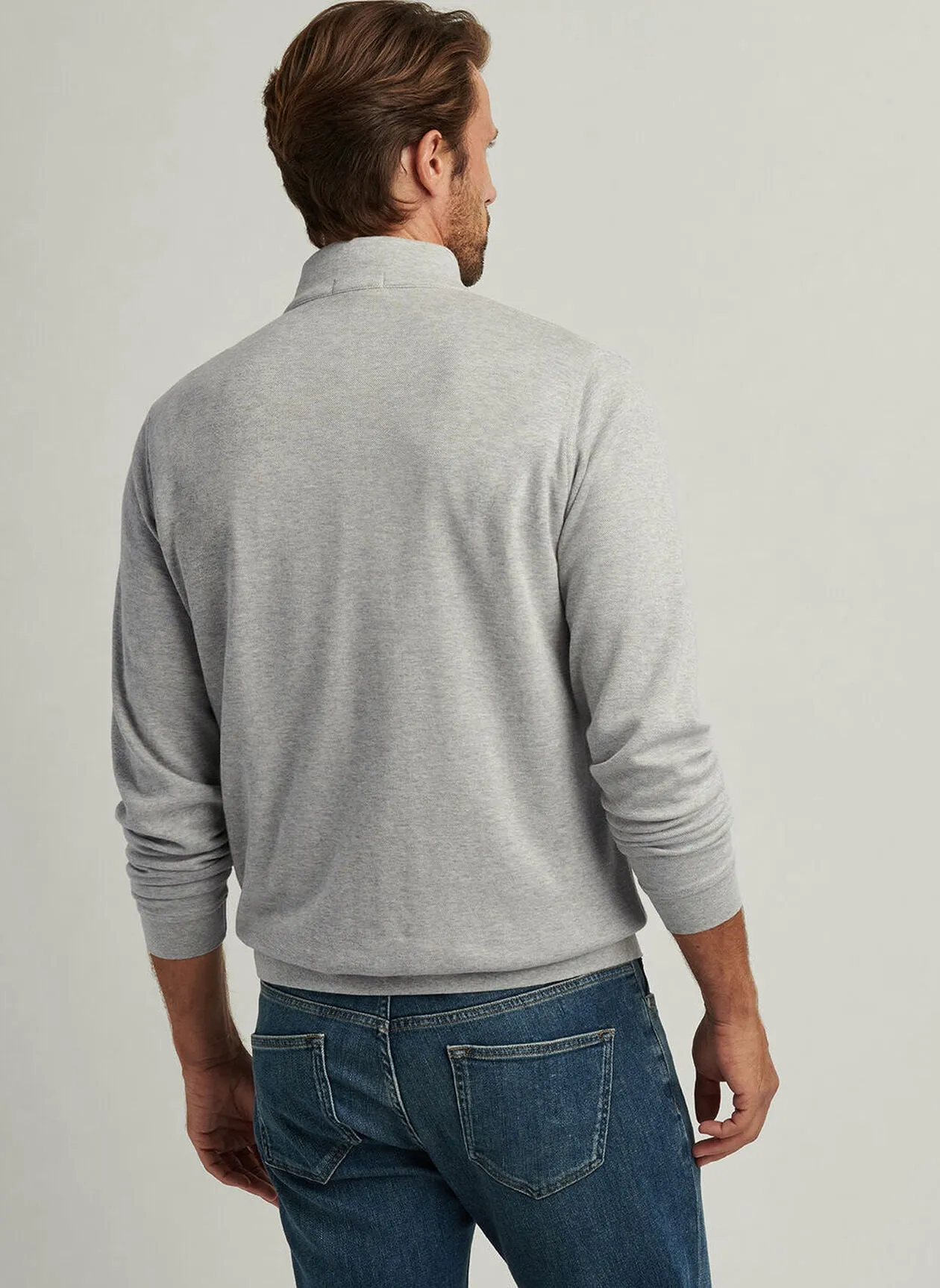 Peter Millar Crown Comfort Pullover - Light Grey