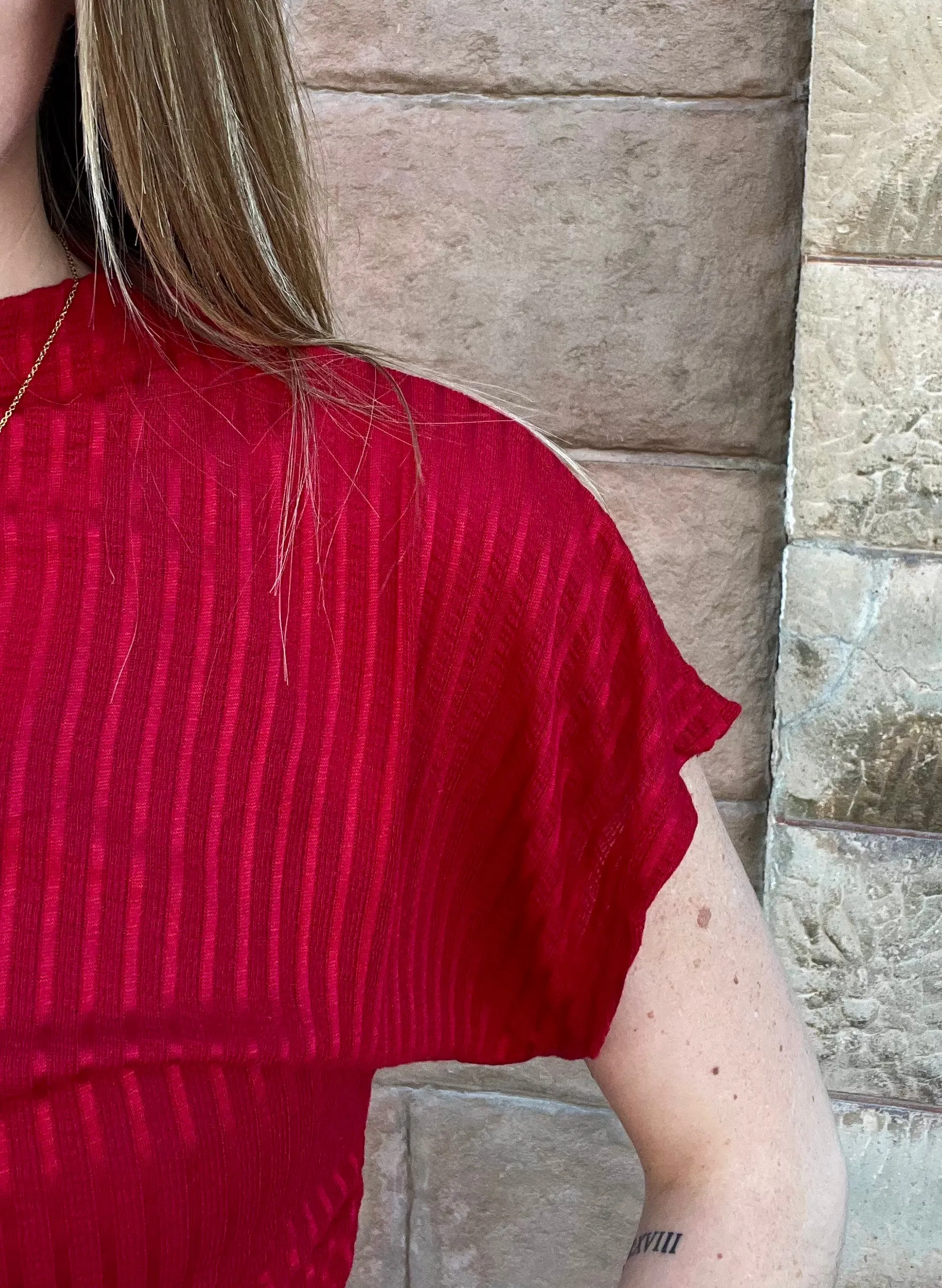 PST HOLLY FUNNEL NECK DOLMAN TEE