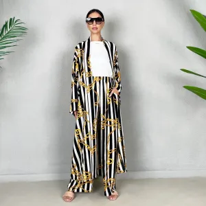 RAM22 3 PIECE STRIPES KIMONO SET
