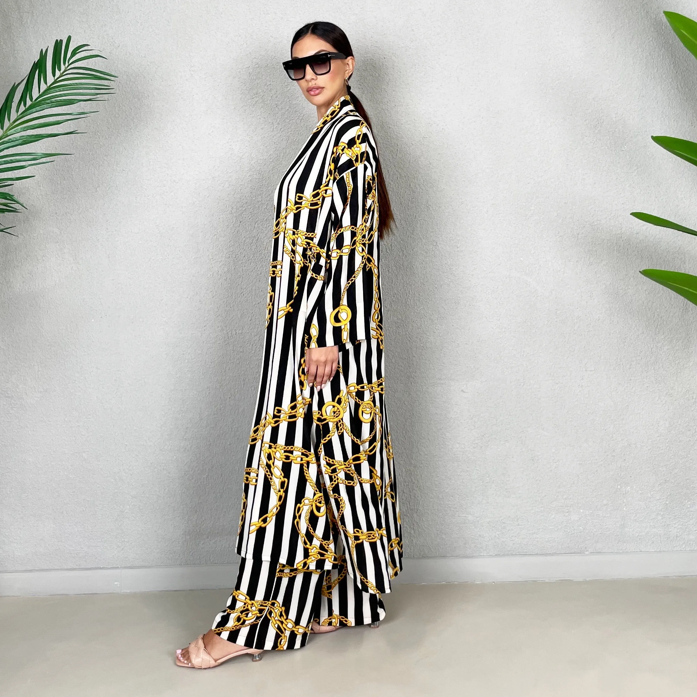 RAM22 3 PIECE STRIPES KIMONO SET