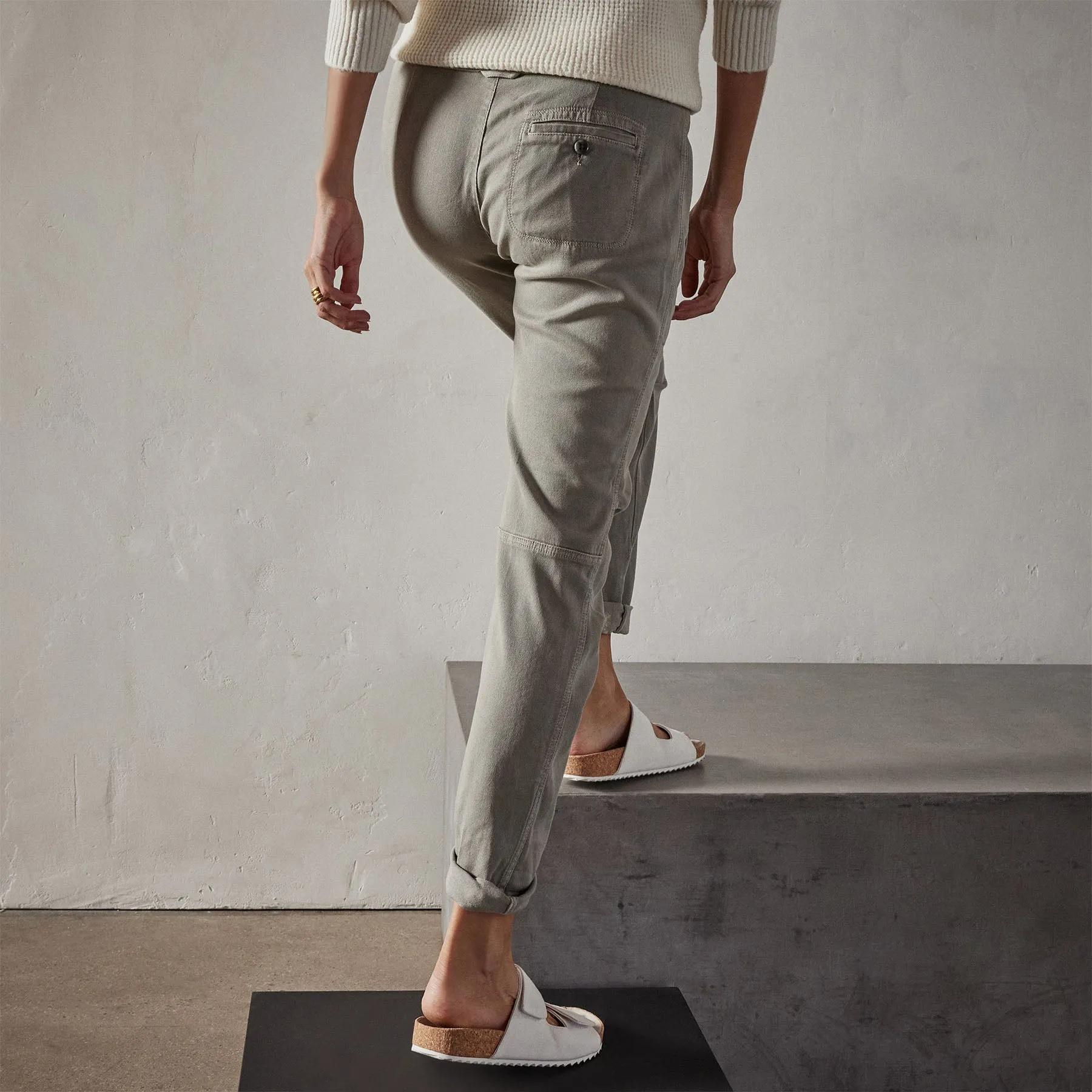 Soft Drape Pant - Concrete Pigment