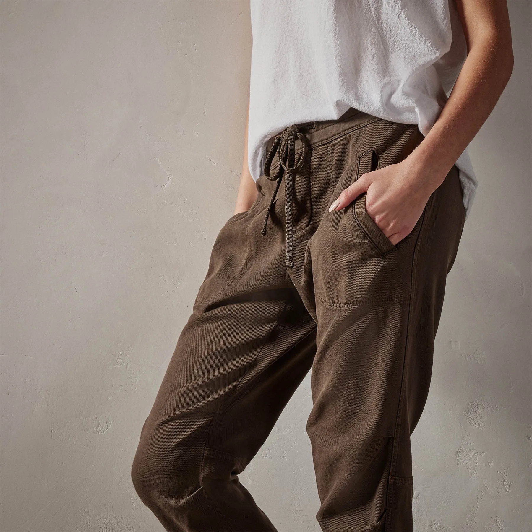 Soft Drape Pant - Smoky Green Pigment