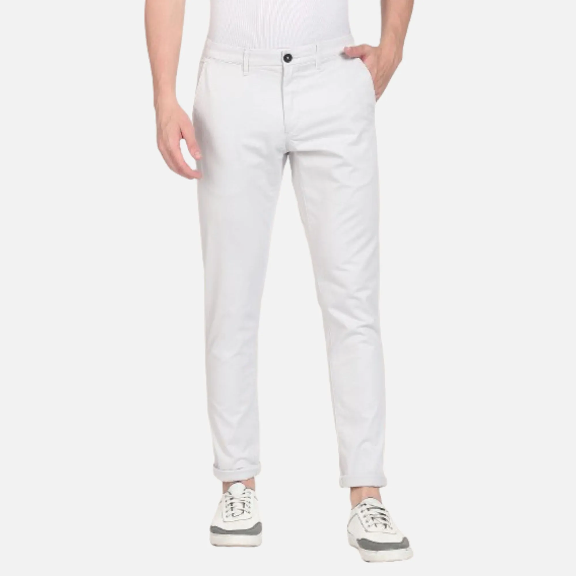 Solid Cotton Stretch Chinos