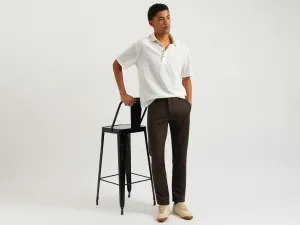 Solid Slim Fit Twill Knit Trousers
