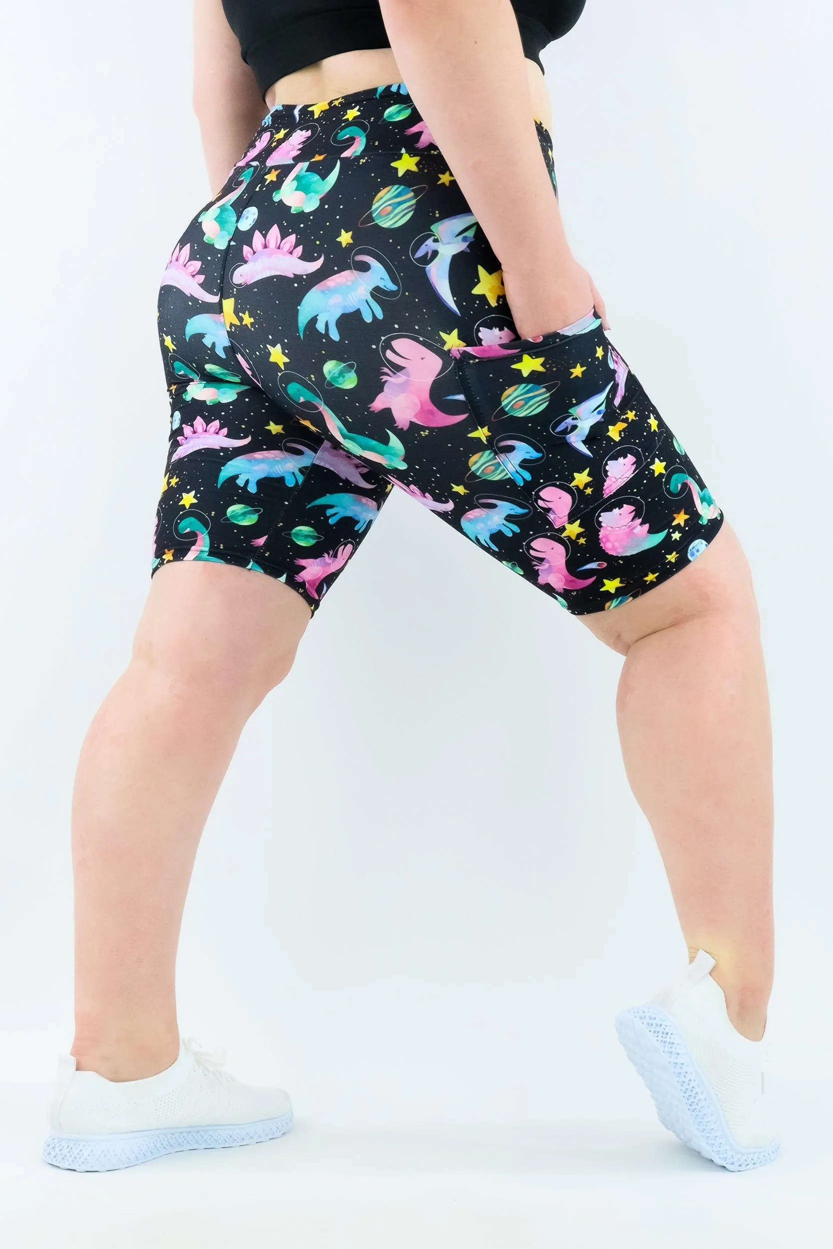 Space Dinosaurs - Casual - Long Shorts - Pockets
