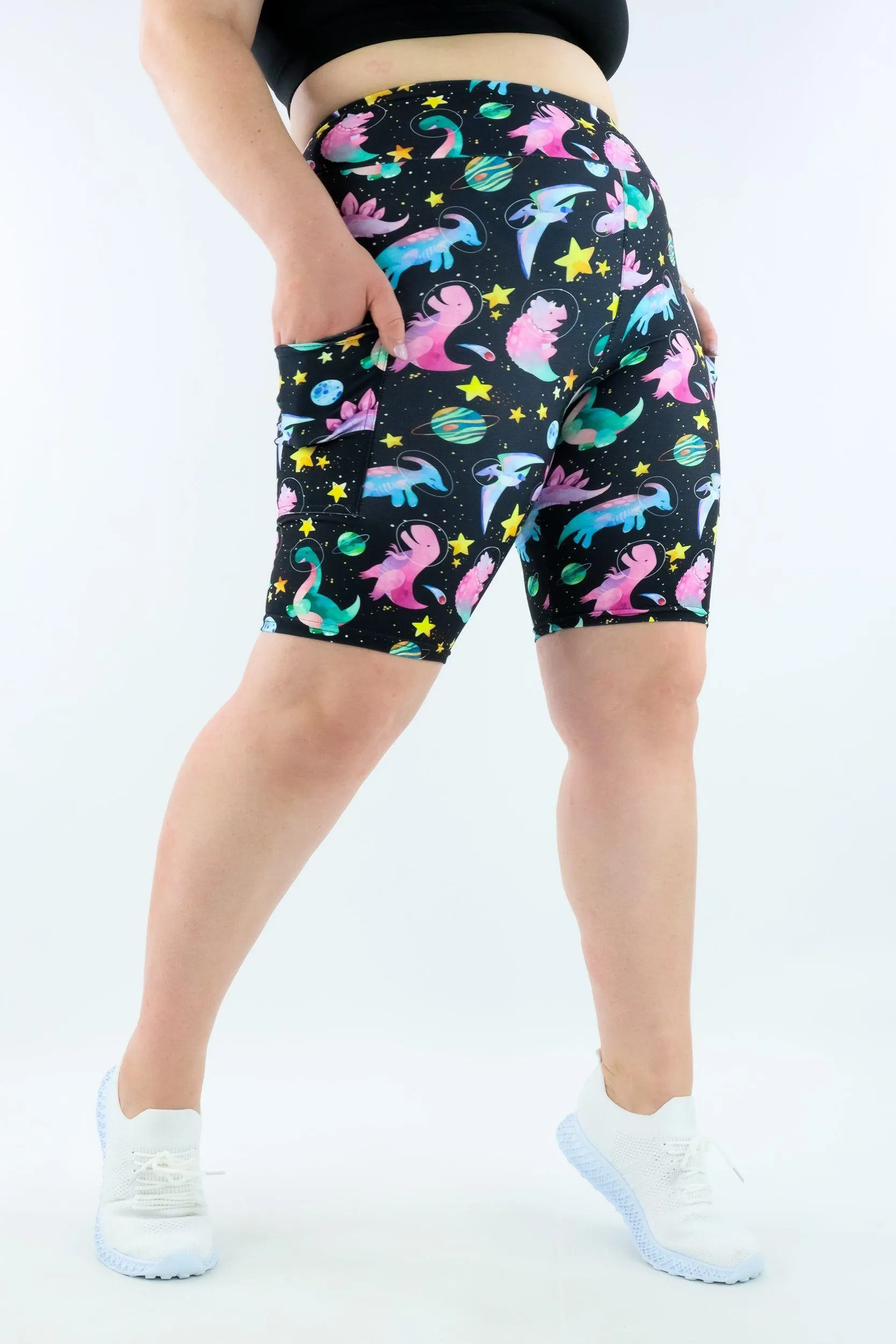 Space Dinosaurs - Casual - Long Shorts - Pockets
