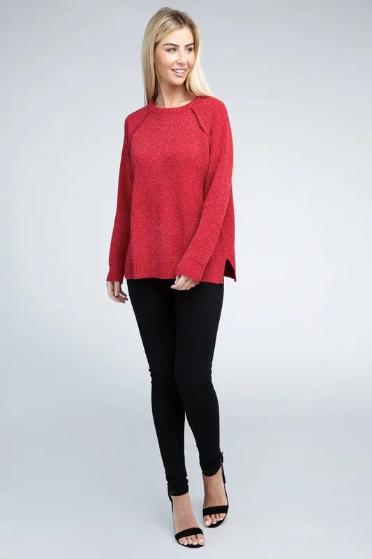 Staying Warm Chenille Sweater
