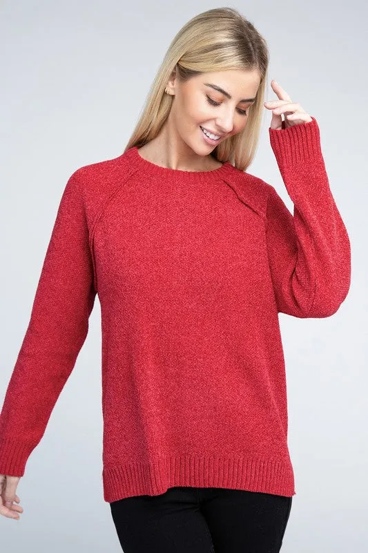 Staying Warm Chenille Sweater