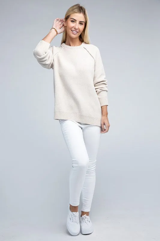 Staying Warm Chenille Sweater
