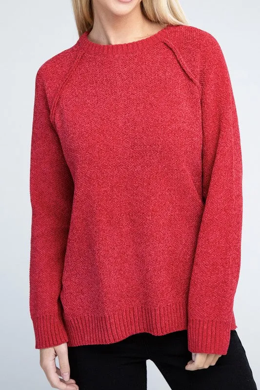 Staying Warm Chenille Sweater