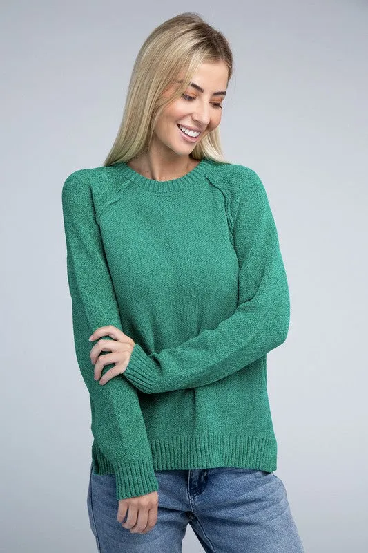 Staying Warm Chenille Sweater