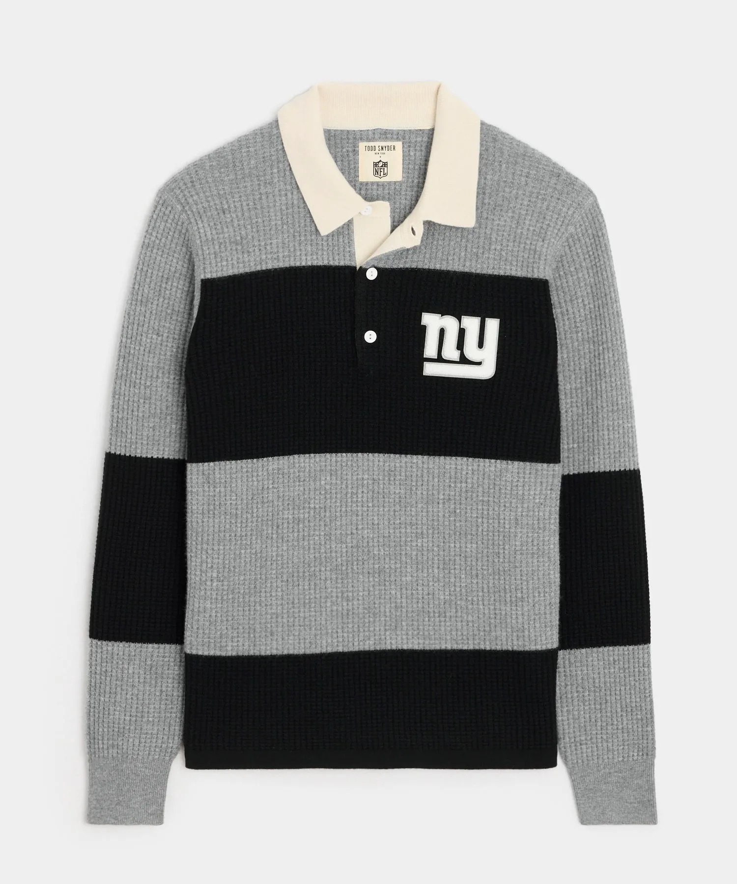 Todd Snyder by Fanatics for NFL Giants Cashmere Rugby Sweater