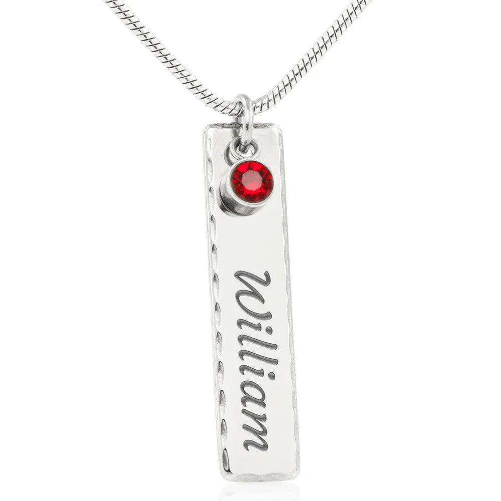 Trendy Engravable Birthstone Necklace - To My Daughter