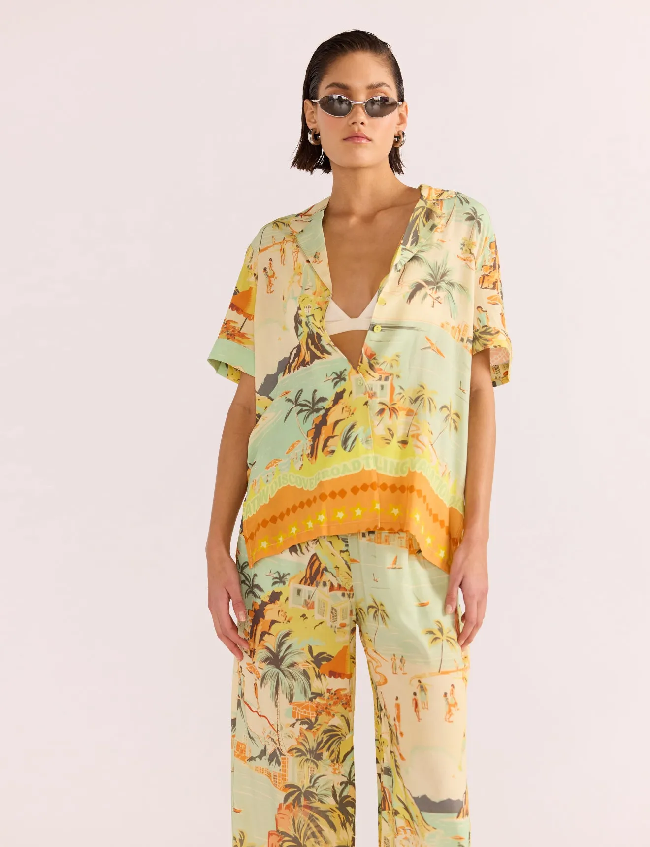 Vacanza Drawstring Pant | Tropical