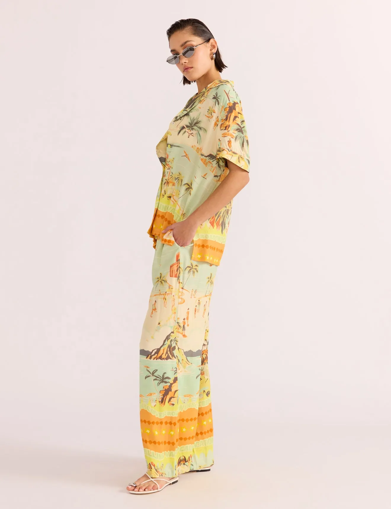 Vacanza Drawstring Pant | Tropical