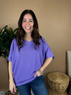 Violet Full of Texture Top