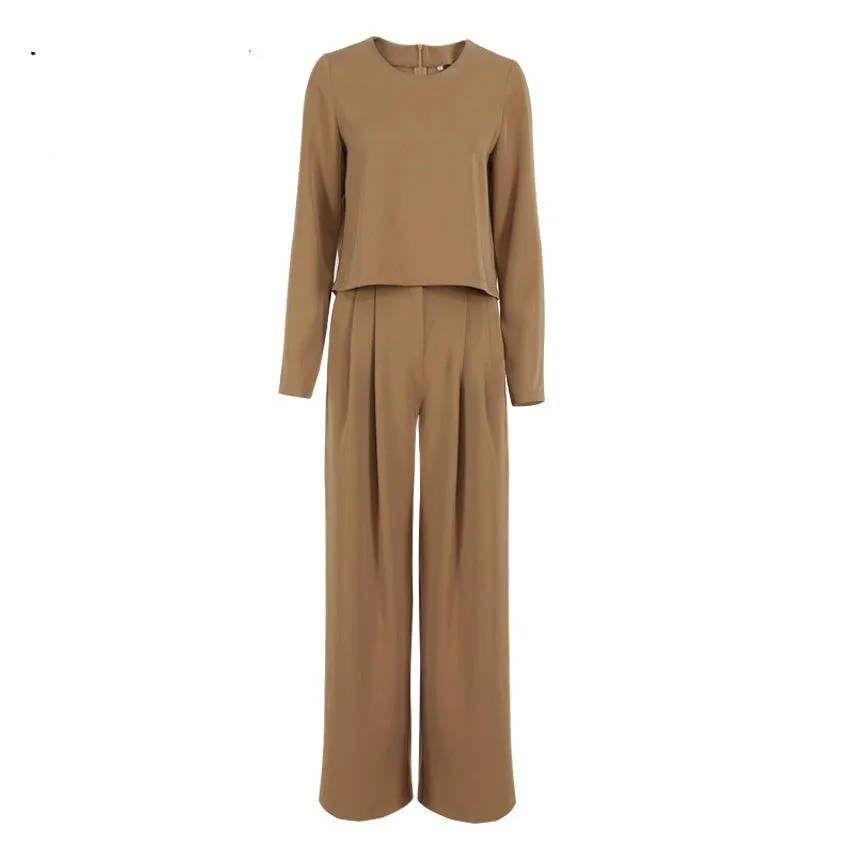 Wide Leg Pants Vintage Female Palazzo Pant , Tops and Sets