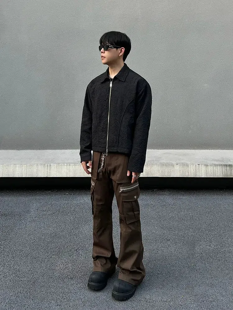 Zipper Pockets Casual Cargo Pants