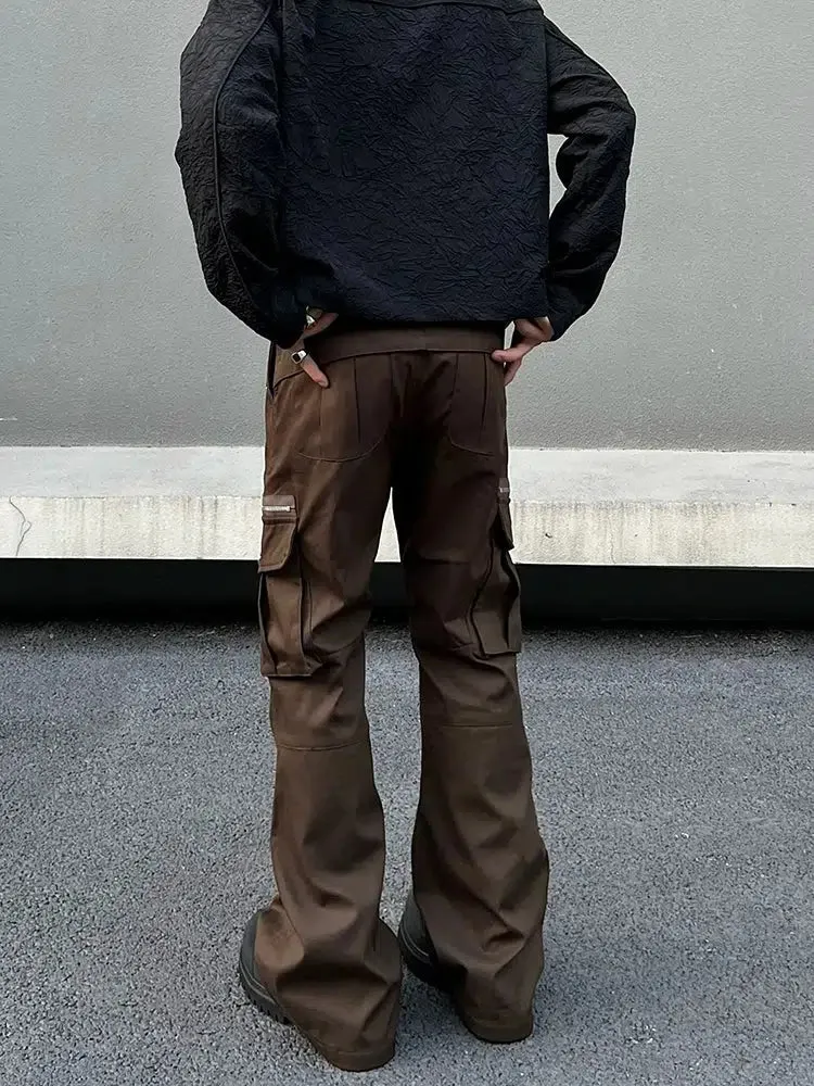 Zipper Pockets Casual Cargo Pants