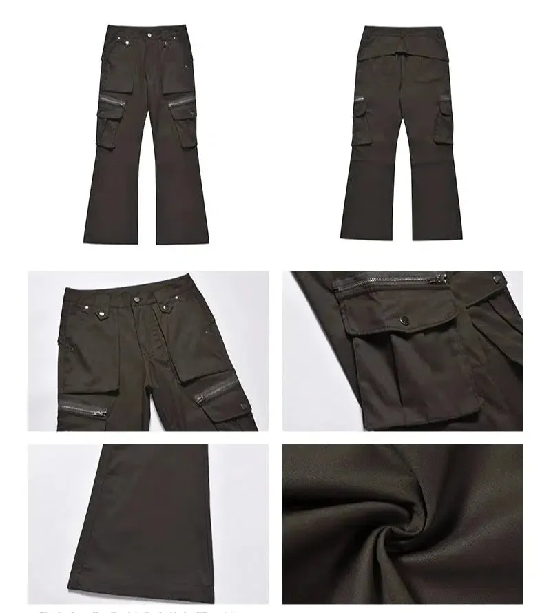 Zipper Pockets Casual Cargo Pants